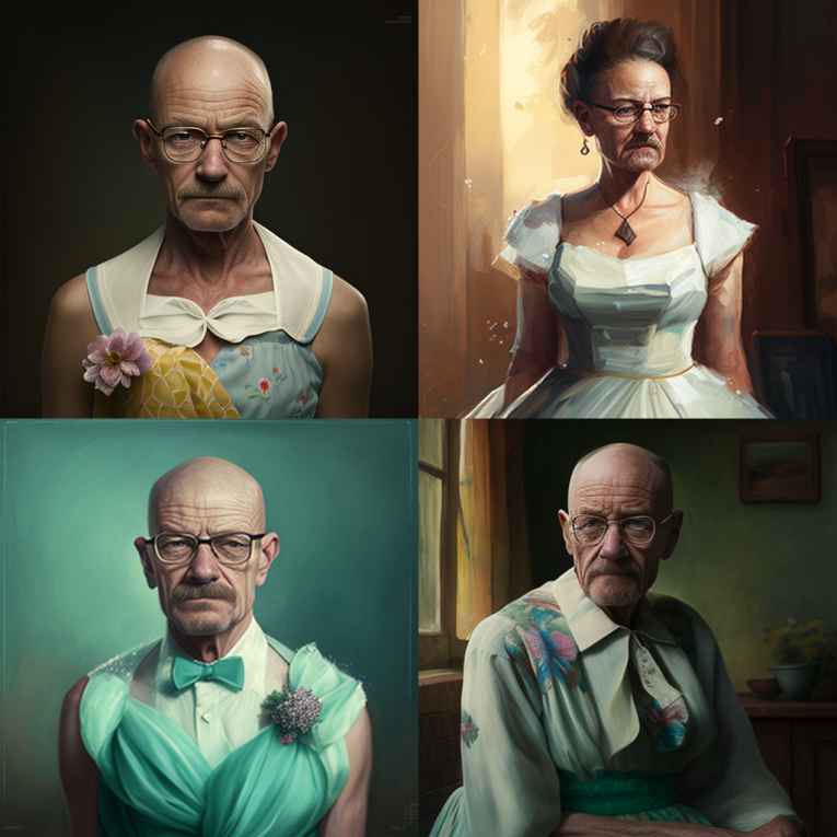 walter white in a dress